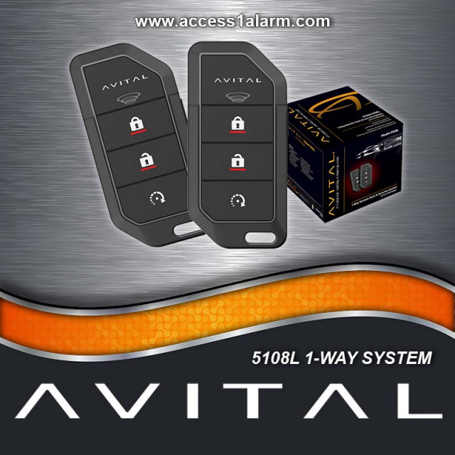 Avital 5108L 1-Way Security Remote Start System